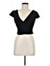 Lulus Black Short Sleeve Top Size M - photo 1