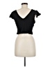 Lulus Black Short Sleeve Top Size M - photo 2