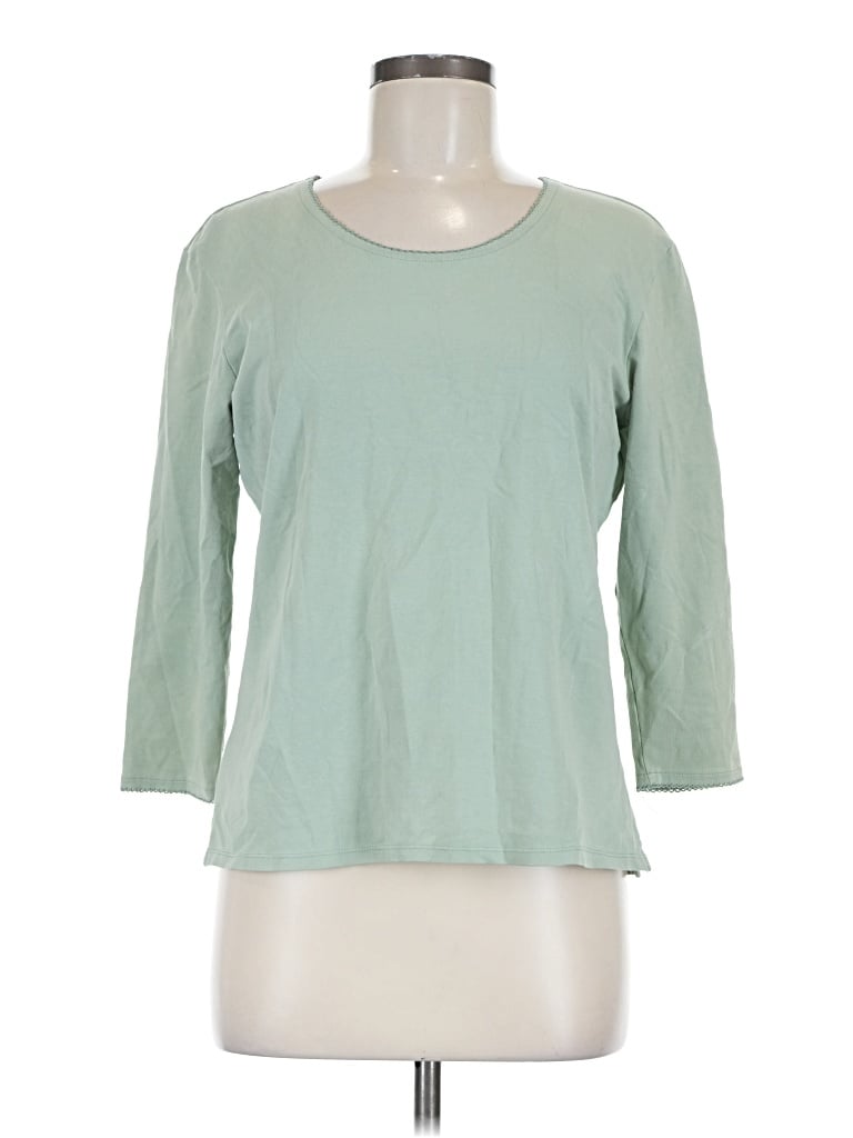 Pre-owned Talbots 3/4 Sleeve T-shirt In Green
