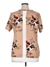 Unbranded Floral Tan Short Sleeve Blouse Size XL - photo 2