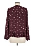 Ann Taylor LOFT 100% Polyester Polka Dots Burgundy Long Sleeve Blouse Size M - photo 2