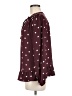 Ann Taylor LOFT 100% Polyester Polka Dots Burgundy Long Sleeve Blouse Size M - photo 5