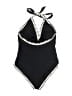 Unbranded Polka Dots Black One Piece Swimsuit Size S - photo 2