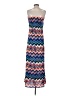 Pink Owl 100% Polyester Chevron-herringbone Blue Casual Dress Size S - photo 2