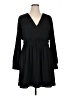 Express 100% Polyester Solid Black Casual Dress Size XL - photo 1