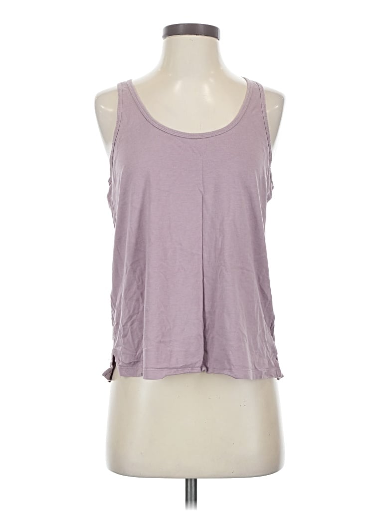Pre-owned Girlfriend Collective Tank Top Purple Halter Neckline Tops