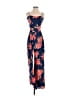 Leith Floral Blue Jumpsuit Size M - photo 1