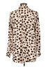 milan kiss 100% Polyester Animal Print Ivory Long Sleeve Blouse Size L - photo 2
