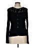 August Silk Black Cardigan Size L - photo 1