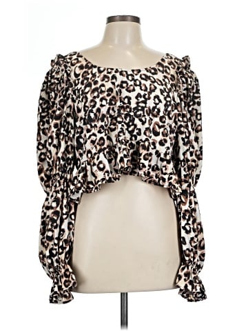 Topshop Long Sleeve Blouse (view 1)