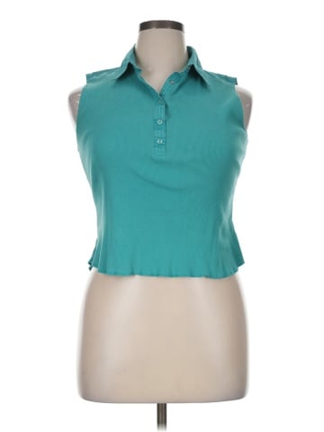 Villager by Liz Claiborne Sleeveless Button-Down Shirt (view 1)