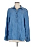 Lands' End 100% Lyocell Blue Long Sleeve Button-Down Shirt Size M - photo 1
