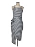 Assorted Brands Stripes Gray Casual Dress Size L - photo 1