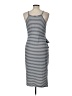 Assorted Brands Stripes Gray Casual Dress Size L - photo 2