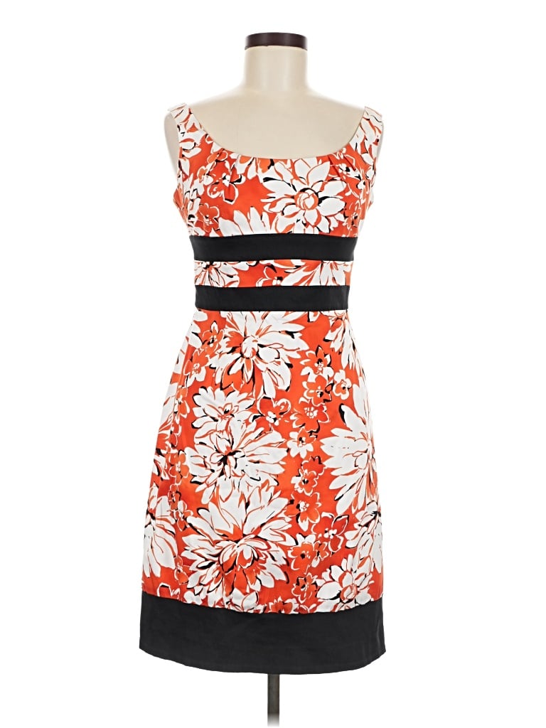 Pre-owned Donna Ricco Cocktail Dress In Orange