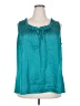 a.n.a. A New Approach 100% Polyester Teal Sleeveless Blouse Size 2X - photo 1
