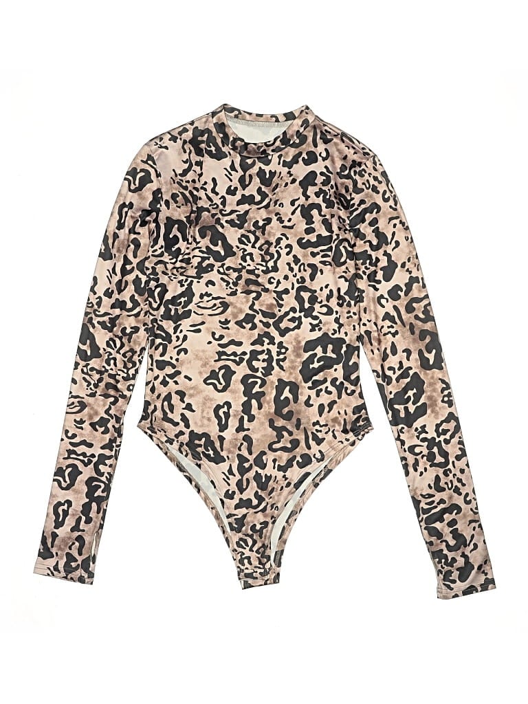 Pre-owned Unbranded Bodysuit In Tan
