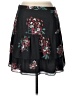 Ann Taylor LOFT 100% Polyester Floral Black Casual Skirt Size 10 (petite) - photo 2