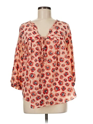 Rebecca Taylor 3/4 Sleeve Silk Top (view 1)