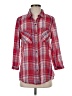 Seven7 100% Cotton Plaid Red 3/4 Sleeve Button-Down Shirt Size S - photo 1
