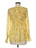 Rose + Olive 100% Polyester Yellow 3/4 Sleeve Blouse Size M - photo 2