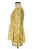 Rose + Olive 100% Polyester Yellow 3/4 Sleeve Blouse Size M - photo 5