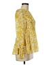 Rose + Olive 100% Polyester Yellow 3/4 Sleeve Blouse Size M - photo 4