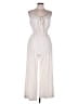 Monteau Solid Ivory Jumpsuit Size L - photo 1