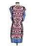 London Times Print Blue Cocktail Dress Size 4 - photo 2
