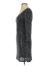 Bebe 100% Modal Metallic Black Silver Cocktail Dress Size S - photo 5