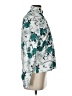 Unbranded 100% Polyester Floral Teal White Long Sleeve Blouse Size S - photo 4