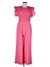Michelle McDowell Solid Pink Jumpsuit Size L - photo 1