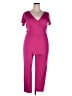 Express Solid Pink Jumpsuit Size L - photo 1