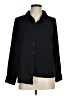 Halogen 100% Polyester Black Long Sleeve Blouse Size M (petite) - photo 1