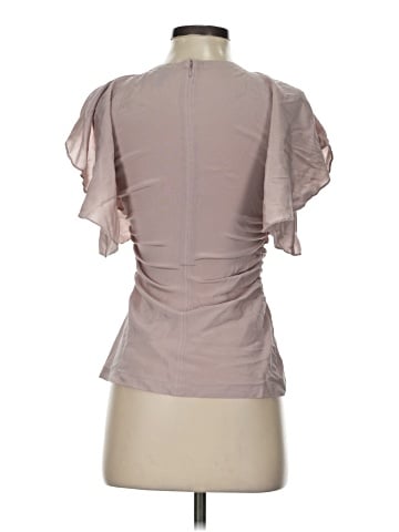 Bebe Short Sleeve Silk Top (view 2)