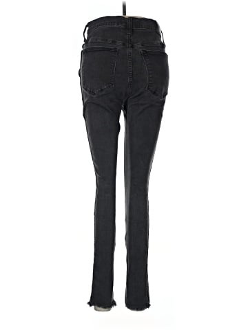 Madewell 10" High-Rise Skinny Jeans in Berkeley Black: Button-Through Edition (view 2)