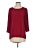Tacera 100% Polyester Burgundy 3/4 Sleeve Blouse Size S - photo 1