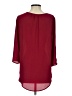 Tacera 100% Polyester Burgundy 3/4 Sleeve Blouse Size S - photo 2