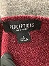 Perceptions Plaid Burgundy Cardigan Size L - photo 7