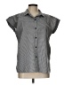 Bobeau Houndstooth Gray Short Sleeve Blouse Size L - photo 1