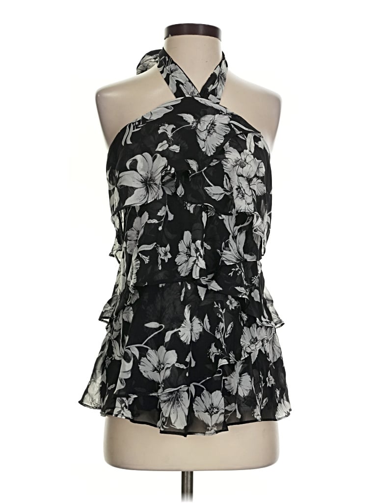 White House Black Market Sleeveless Blouse In Black