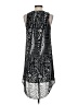 Love...ady 100% Polyester Graphic Black Casual Dress Size S - photo 2
