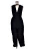 Blush Solid Black Jumpsuit Size 1X - photo 2