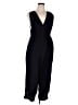 Blush Solid Black Jumpsuit Size 1X - photo 1