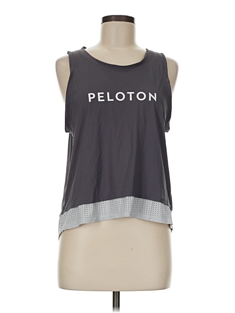 Pre-owned Peloton Sleeveless T-shirt In Gray