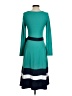 Shein Color Block Teal Casual Dress Size 4 - photo 2