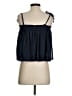 Line & Dot Blue Sleeveless Blouse Size S - photo 2