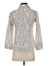 Attention Paisley Silver 3/4 Sleeve Blouse Size XS - photo 2
