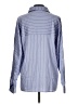 Unbranded 100% Polyester Stripes Blue Long Sleeve Blouse Size L - photo 2