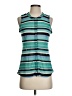 The Limited 100% Nylon Teal Sleeveless Button-Down Shirt Size S - photo 1
